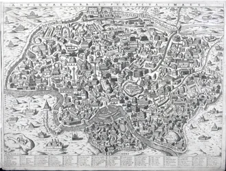 Antiquae Urbis Perfecta Imago, Map of Rome, c.1600